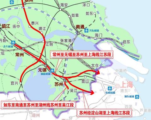 城 铁 在江苏沿江城市群城际铁路建设规划(2019-2025)中提到一条苏州