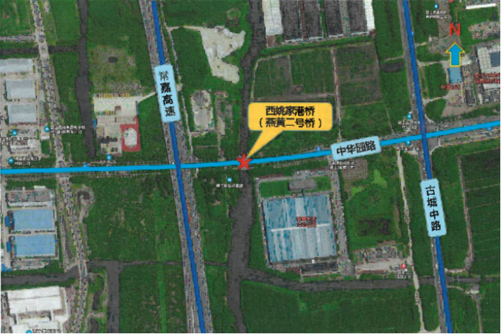 昆山中华园路西姚家港桥即将半幅封闭施工